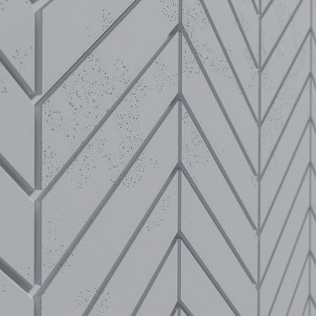 Płyta betonowa na ścianę 3D PB44 1188x600x25, szary S96, beton architektoniczny