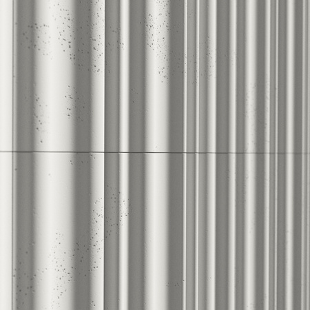 Płyta betonowa na ścianę 3D PB58 1350x560x34, zgaszona biel B0, beton architektoniczny