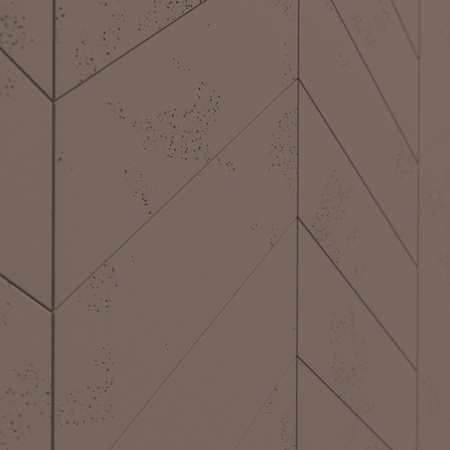 Płyta betonowa na ścianę 3D PB35 455x115x20, czekoladowy CL02, lewy, beton architektoniczny