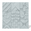 Płyta betonowa na ścianę 3D PB12B 600x600x40, jasny błękit CL06; wzór B, beton architektoniczny