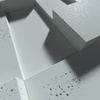 Płyta betonowa na ścianę 3D PB11 1200x600x40, jasny błękit CL06; wzór A, beton architektoniczny