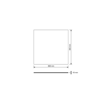 Płyta betonowa na ścianę 2D PA03 600x600x10, szary S96, beton architektoniczny
