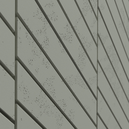 Płyta betonowa na ścianę 3D PB43 1210x500x25, zgaszona zieleń CL09, beton architektoniczny