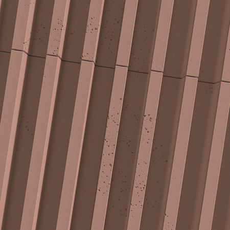 Płyta betonowa na ścianę 3D PB41 1350x380x44, brudny róż CL07, beton architektoniczny
