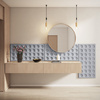 Płyta betonowa na ścianę 3D PB28 1200x600x30, szary S96, beton architektoniczny