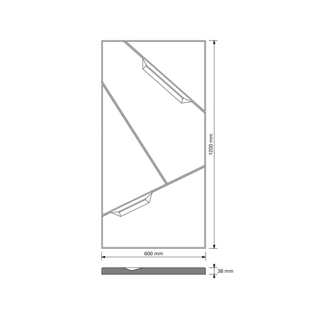 Płyta betonowa na ścianę 3D PB18 1200x600x38, terakota CL01, beton architektoniczny
