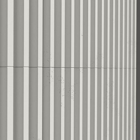 Płyta betonowa na ścianę 3D PB41 1350x380x44, zgaszona biel B0, beton architektoniczny