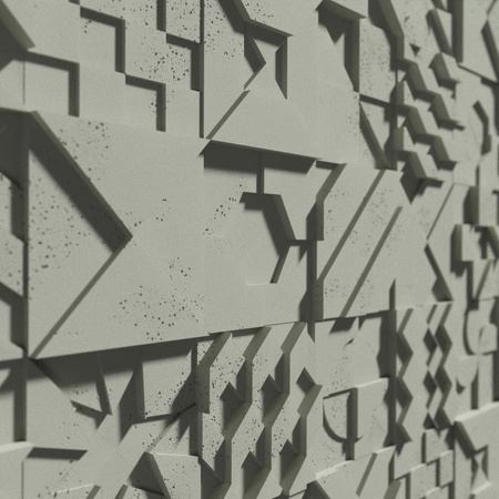 Płyta betonowa na ścianę 3D PB12 600x600x40, zgaszona zieleń CL09, beton architektoniczny