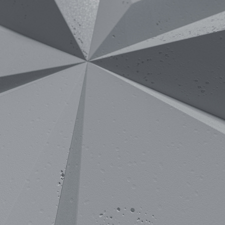 Płyta betonowa na ścianę 3D PB36 520x600x30, antracytowy B08, beton architektoniczny