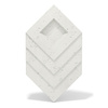 Płyta betonowa na ścianę 3D PB21 1050x600x45, zgaszona biel B0, beton architektoniczny