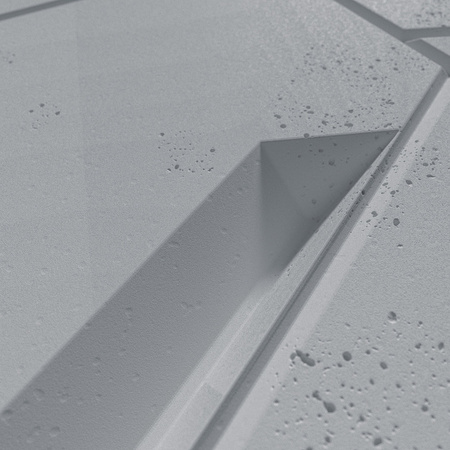 Płyta betonowa na ścianę 3D PB18 1200x600x38, szary S96, beton architektoniczny