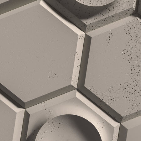 Płyta betonowa na ścianę 3D PB01 975x650x35, kaszmirowy CL04, beton architektoniczny