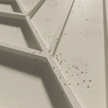 Płyta betonowa na ścianę 3D PB45 1188x600x25, kość słoniowa KS, beton architektoniczny