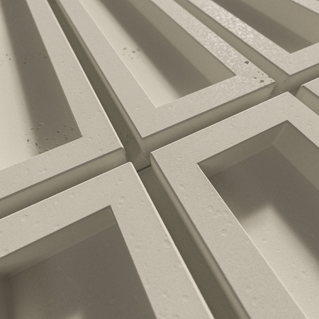 Płyta betonowa na ścianę 3D PB51 800x410x20, kość słoniowa KS, beton architektoniczny