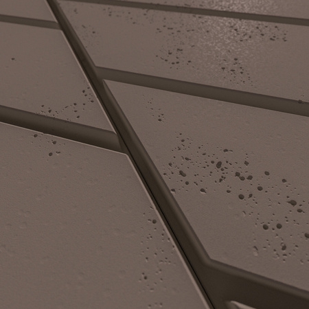 Płyta betonowa na ścianę 3D PB43 1210x500x25, czekoladowy CL02, beton architektoniczny