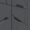 Płyta betonowa na ścianę 3D PB18 1200x600x38, czarny B15, beton architektoniczny