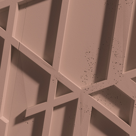 Płyta betonowa na ścianę 3D PB27 1200x600x35, brudny róż CL07, beton architektoniczny