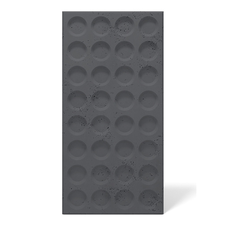 Płyta betonowa na ścianę 3D PB28 1200x600x30, czarny B15, beton architektoniczny