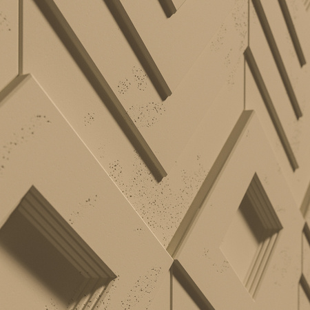 Płyta betonowa na ścianę 3D PB21 1050x600x45, miodowy CL03, beton architektoniczny