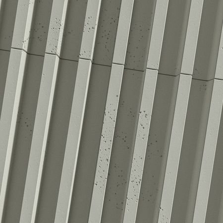 Płyta betonowa na ścianę 3D PB41 1350x380x44, pistacjowy CL08, beton architektoniczny