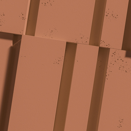Płyta betonowa na ścianę 3D PB13 1200x600x40, terakota CL01, beton architektoniczny