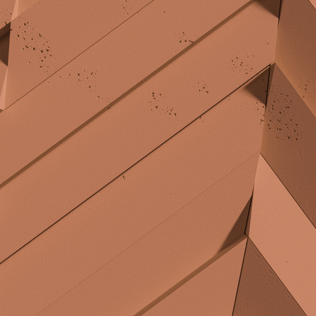 Płyta betonowa na ścianę 3D PB70A 1200x600x35, terakota CL01; wzór A, beton architektoniczny