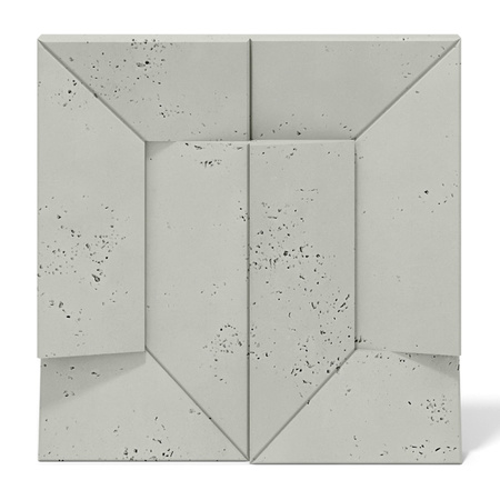 Płyta betonowa na ścianę 3D PB26B 600x600x45, pistacjowy CL08; wzór B, beton architektoniczny