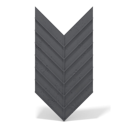 Płyta betonowa na ścianę 3D PB45 1188x600x25, czarny B15, beton architektoniczny