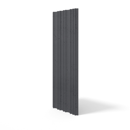 Płyta betonowa na ścianę 3D PB56 1350x430x35, czarny B15, beton architektoniczny