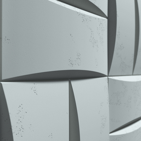 Płyta betonowa na ścianę 3D PB20 600x600x40, jasny błękit CL06, beton architektoniczny