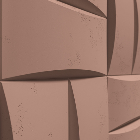 Płyta betonowa na ścianę 3D PB20 600x600x40, brudny róż CL07, beton architektoniczny