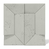 Płyta betonowa na ścianę 3D PB26B 600x600x45, pistacjowy CL08; wzór B, beton architektoniczny