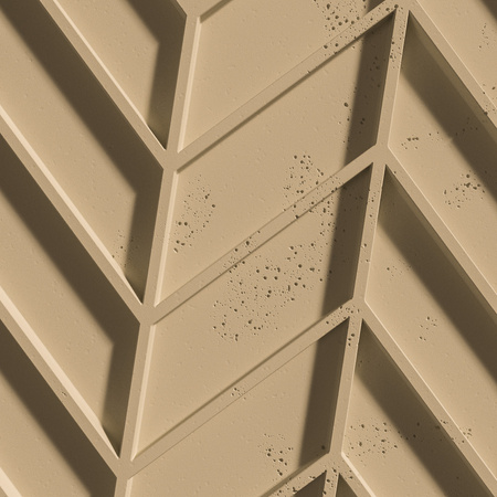 Płyta betonowa na ścianę 3D PB47 939x600x25, miodowy CL03, beton architektoniczny