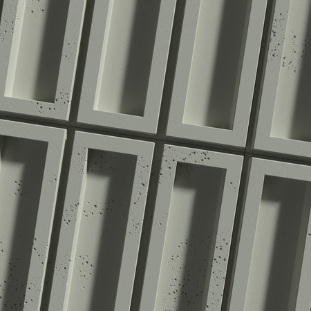 Płyta betonowa na ścianę 3D PB51 800x410x20, zgaszona zieleń CL09, beton architektoniczny