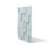 Płyta betonowa na ścianę 3D PB11 1200x600x40, jasny błękit CL06; wzór A, beton architektoniczny