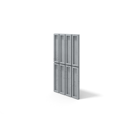 Płyta betonowa na ścianę 3D PB51 800x410x20, szary S96, beton architektoniczny