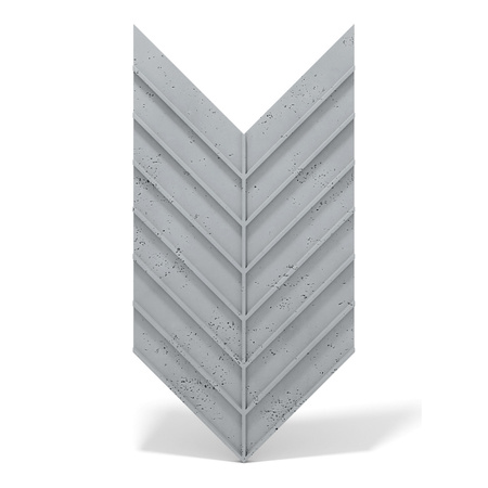 Płyta betonowa na ścianę 3D PB45 1188x600x25, szary S96, beton architektoniczny