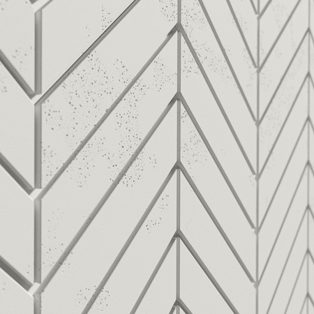 Płyta betonowa na ścianę 3D PB44 1188x600x25, zgaszona biel B0, beton architektoniczny