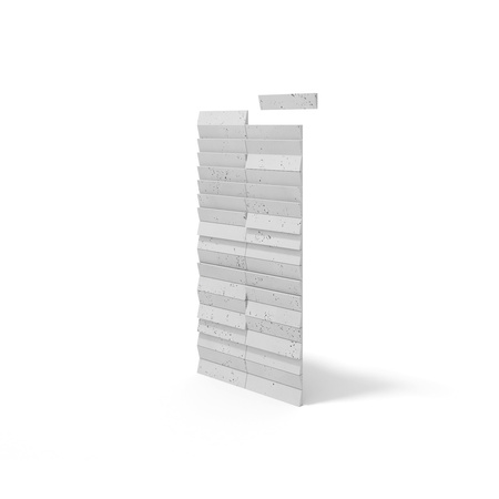 Płyta betonowa na ścianę 3D PB69 5x22,6x2, jasnoszary S50, beton architektoniczny