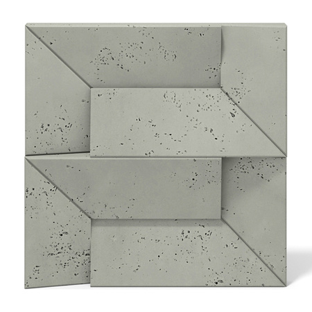 Płyta betonowa na ścianę 3D PB26A 600x600x45, zgaszona zieleń CL09; wzór A, beton architektoniczny