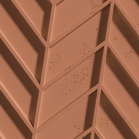 Płyta betonowa na ścianę 3D PB47 939x600x25, terakota CL01, beton architektoniczny