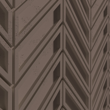 Płyta betonowa na ścianę 3D PB50 1156x600x20, czekoladowy CL02, beton architektoniczny