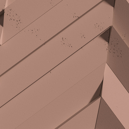 Płyta betonowa na ścianę 3D PB70A 1200x600x35, brudny róż CL07; wzór A, beton architektoniczny
