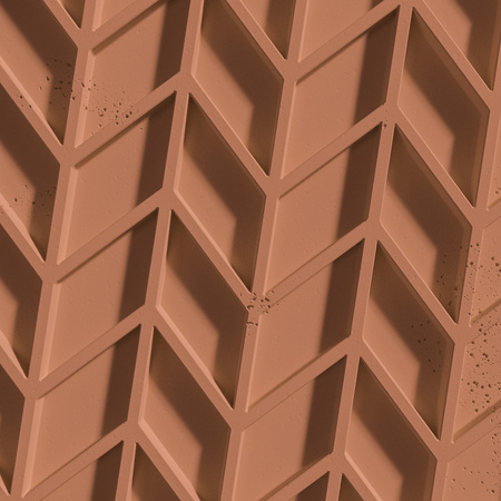 Płyta betonowa na ścianę 3D PB49 935x600x25, terakota CL01, beton architektoniczny