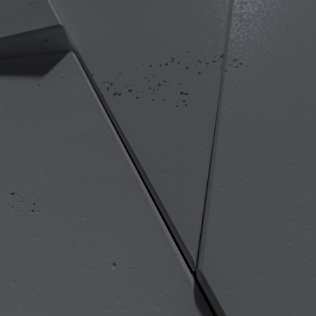Płyta betonowa na ścianę 3D PB05A 1200x600x48, czarny B15, wzór A, beton architektoniczny
