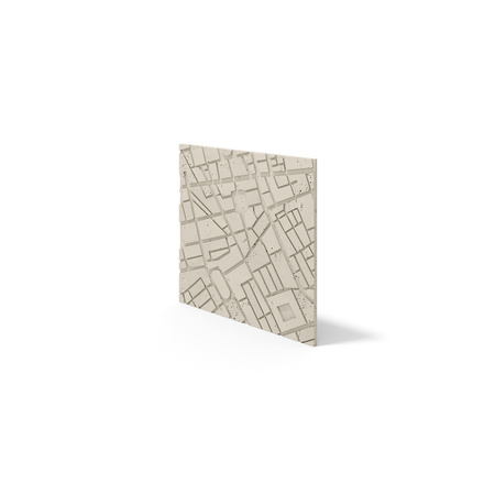 Płyta betonowa na ścianę 3D PB71F 600x600x22, kość słoniowa KS; wzór F, beton architektoniczny