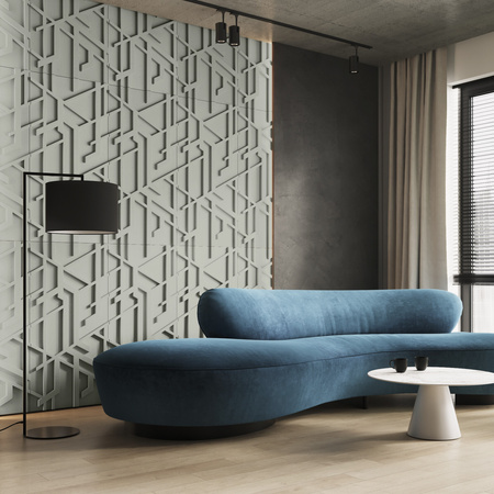 Płyta betonowa na ścianę 3D PB27 1200x600x35, pistacjowy CL08, beton architektoniczny