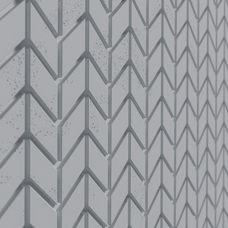 Płyta betonowa na ścianę 3D PB48 935x600x25, szary S96, beton architektoniczny