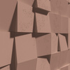 Płyta betonowa na ścianę 3D PB15 600x600x40, brudny róż CL07, beton architektoniczny