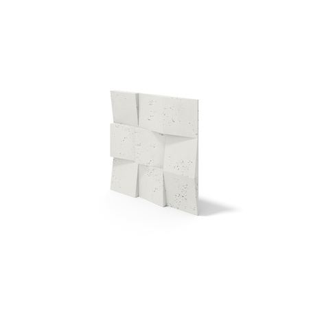 Płyta betonowa na ścianę 3D PB15 600x600x40, zgaszona biel B0, beton architektoniczny